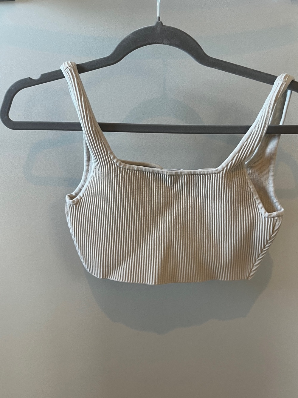Babaton Ribbed Cropped Tank - Neutral Beige - Picture 2 of 2
